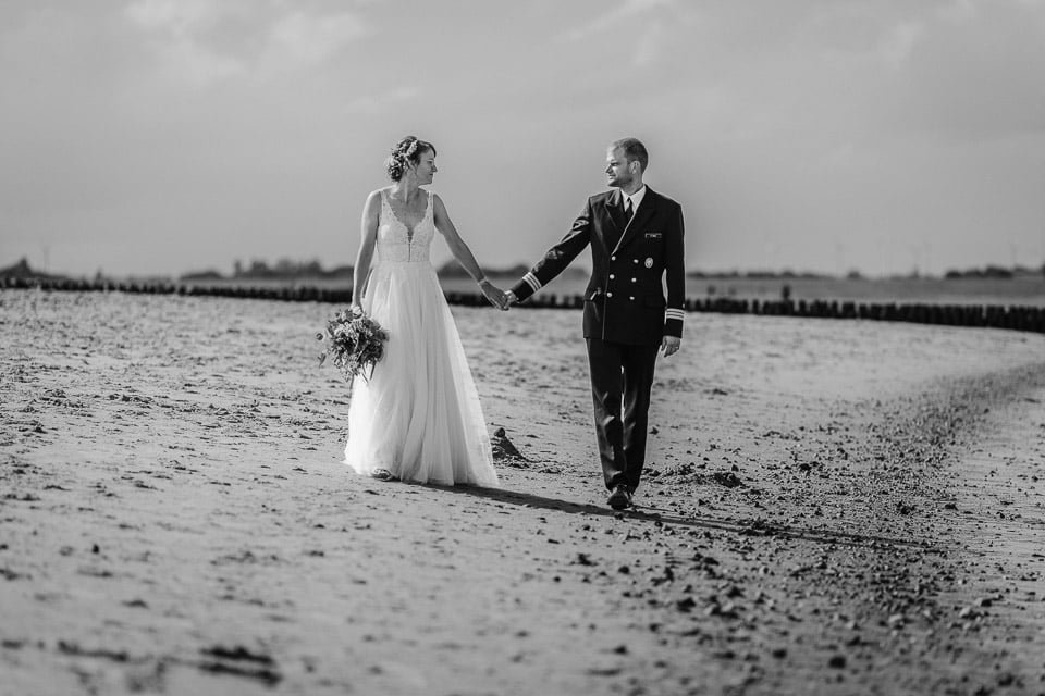 Besucherstrand in Hooksiel